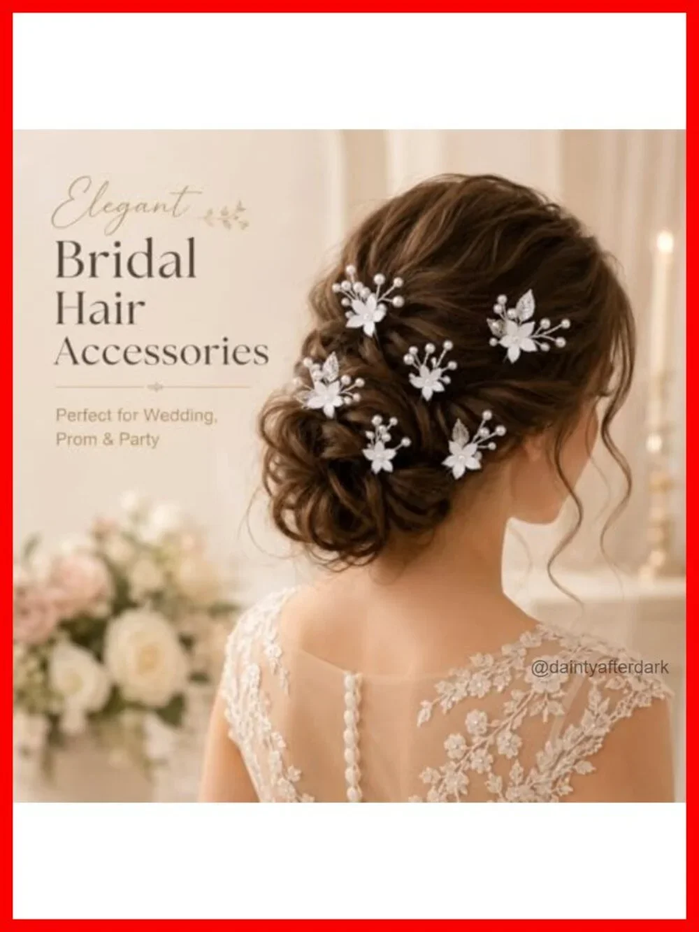 Handmade Pearl Bridal Hair Pins Set of 9 - Wedding Hair Accessories